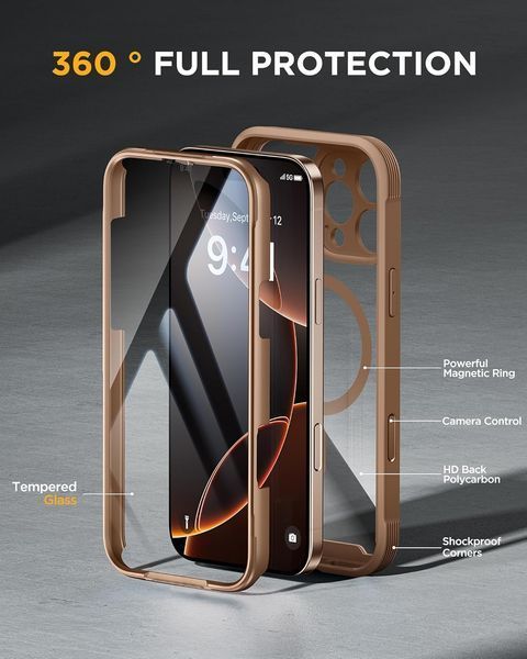 Магнітний чохол Miracase для iPhone 16 Pro Max, колір пустельний 161-1 фото