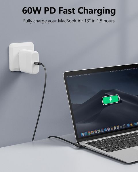 Кабель SUNGUY, USB C - USB С, 30 см 292-1 фото