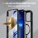 Магнітний чохол Miracase для iPhone 15 Pro із вбудованим захисним склом для екрана, чорний 156-1 фото 5