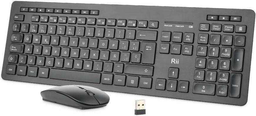 Клавіатура та миша Rii RK106 Pack 1600DPI 2.4G бездротова 232 фото