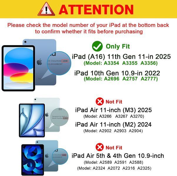 Чохол ProCase для iPad (A16) 11,10 покоління, 10,9 дюймів, світло-фіолетовий 368-6 фото