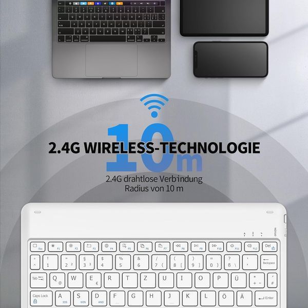 Клавиатура Bluetooth EasyAcc для iPad Air, Pro, iPhone, Samsung 380 фото