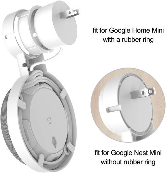 Настінне кріплення для Google Home Mini або Google Nest Mini 2 покоління, 2 шт 608-1 фото