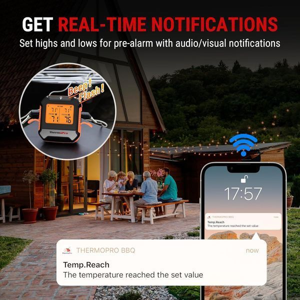 Цифровий бездротовий термометр для м'яса ThermoPro TP904 343 фото