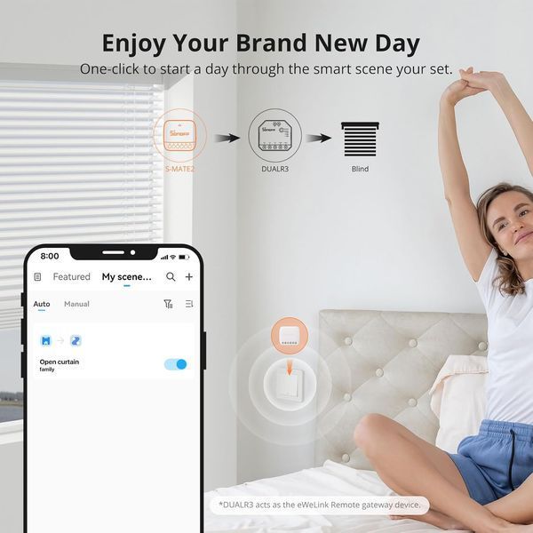Умный релейный выключатель Sonoff S-MATE2 565-О фото