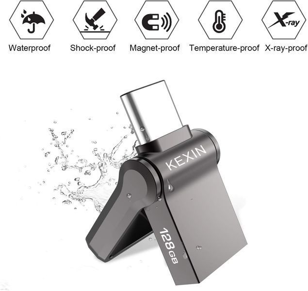 Флеш-накопичувач KEXIN 128 ГБ USB C USB 3,0 м 221 фото