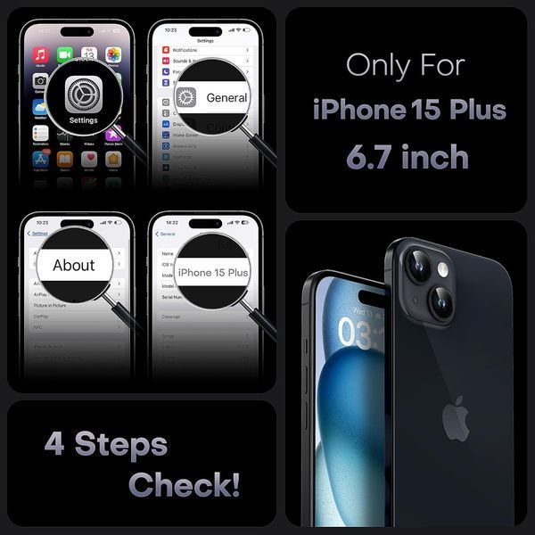 Чохол TOCOL для iPhone 15 Plus, в комплекті 2 скла 176 фото