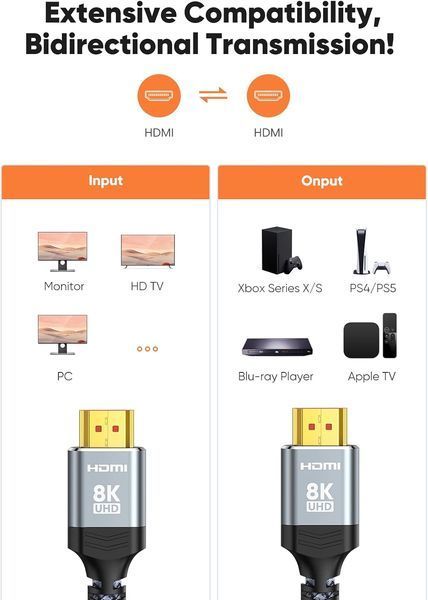 Кабель Snowkids 8K HDMI, 2 м, 2 шт 061 фото
