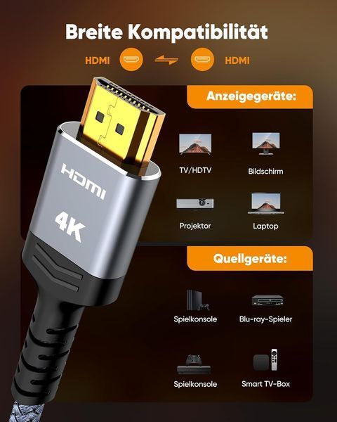 Кабель HDMI Snowkids 4K, 3м 064 фото
