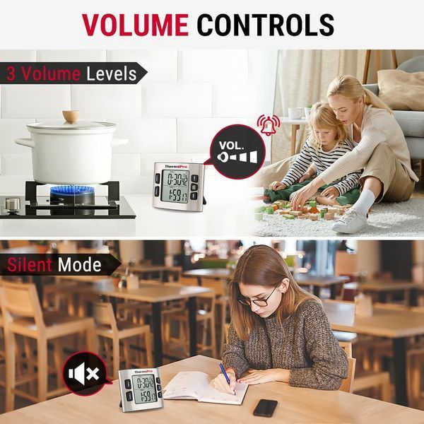 Цифровий кухонний таймер ThermoPro TM02, 2шт 356 фото